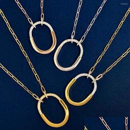 Pendant Necklaces Necklace Classic Design Large Circle Gifts For Couples Men And Women Holiday Parties Must-Haves Drop Delivery Jewelr Otluh