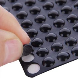5-10*1.5-4mm 100pcs Self Adhesive Round Soft Silicone Rubber Bumpers Clear Black Anti Slip Shock Absorber Feet Pads Damper