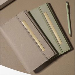 A6 Pu Leather Hardcover Notebook Loose-leaf Binder Journal Diary Agenda Planner Notepad School Stationery Support Customized 240328