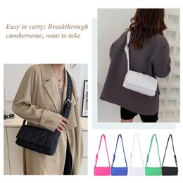 Bag Fashion Female Handbag Solid Colour Designer Padded Quilted Crossbody Belt Buckle Women Purse For Shopping