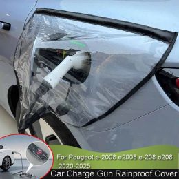 Car New Energy Charging Port Rain Cover For Peugeot e-2008 e2008 e-208 e208 Rainproof Dustproof EV Charger Guns Protect Electric
