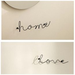 Decorative Plates 1pcs Nordic Simple Iron Letters Wall Hanging Decoration Living Room Bedroom Art Crafts Home Ornament
