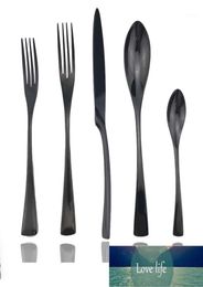 20 30 Pieces Shiny Black Flatware Cutlery Set 1810 Stainless Steel Dinnerware Steak Knife Dinner Forks Spoons Silverware Set1 Fac6547497