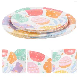 Cups Saucers 100pcs Pattern Paper Plates Dinner Dessert Home Restaurants Party