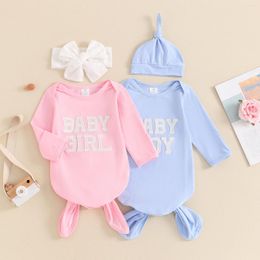 Clothing Sets CitgeeSpring Infant Baby Boys Girls Letter Pattern Long Sleeve Clothes Hat Suit Set