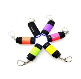 Waterproof USB Rechargeable LED Light Flashlight Key Chain Ring Lamp Pocket Portable Keychain Mini Torch 12 Color8845313