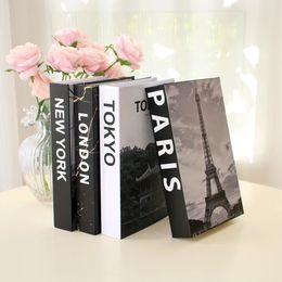 Modern Luxury Decoration Books Coffee Table Box Faux Home Decor 240407