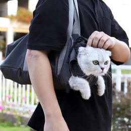 Cat Carriers Carrier Pocket Adjustable Pet Bag Good Ventilation Polyester Scratch Resistant Waterproof Dogs For Outdoor