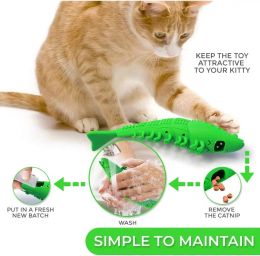 ATUBAN Cat Toothbrush Toy-Durable Hard Rubber - Cat Dental Care, Cat Interactive Toothbrush Chew Toy cat treat toy