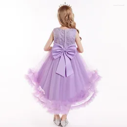 Girl Dresses Purple Wedding Summer Girls Birthday Gift Dress Kids For Children Costume Lace Princess Party Christmas
