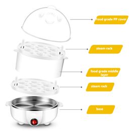 Electric Egg Boiler Universal 7 Egg Boiler Steamer Fried Egg Cooking Tool Kitchen Utensils Breakfast Maker