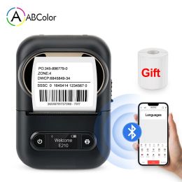 Printers E210 Sticker Printer Mini Portable Thermal Label Printer Wireless Bluetooth Label Maker with Self Adheisve Label Sticker Paper