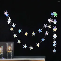 Party Decoration 4m Paper Star Garland Birthday Wedding Bridal Shower Graduation Year Banner Kids Home Room Hanging Decor