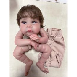 19inch Already Finished Painted Reborn Doll Parts Miley Cute Baby 3D Painting with Visible Veins Cloth Body Included