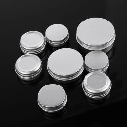 1pc 10/15/30/50/60/80/100/150ml Empty Aluminium Tins Cans Screw Top Round Candle Spice Tins Wax Jar Cosmetic Containers