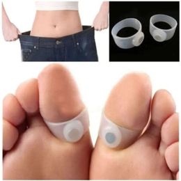 1 /2pcs Slimming Silicone Foot Massage Magnetic Toe Ring Fat Weight Loss Health Keep Slimming Feet Massager Ring Health Care