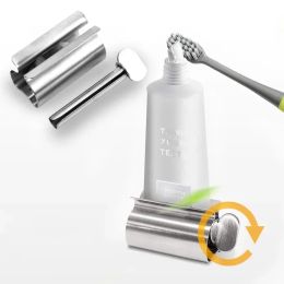 Automatic Toothpaste Dispenser Toothbrush Holder Wall Mounted Toothpaste Squeezer Rolling Tube Squeezer Bathroom Accessories Set