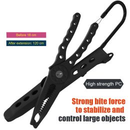 Fishing Tongs Gripper Cutter Plier Lip Controller with Carabiner Live Fish Buckle Clamp Clip Tackles Gear Fish Lip Grabber Grip