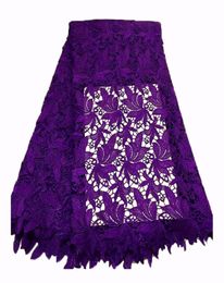 purple Colour Selling French Lace Whole High Quality African Tulle cord Lace Embroidered Lace Fabric GYSW00012294793