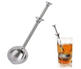 Stainless Steel Tools Tea Infuser Balls Sphere Mesh Telescopic Teas Strainer Sugar Flour Sifters Philtres Interval Diffuser Handle 7240956