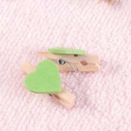 50 Pcs Photo Wood Clip Love Wooden Clothes Pegs Memorandum Bamboo Mini Baby Clamps Decorative clothespins