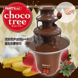 220V 3-Tier Chocolate Fountain Machine with Heating Function, Mini DIY Melted Tower for Home Party and Children's Gathering