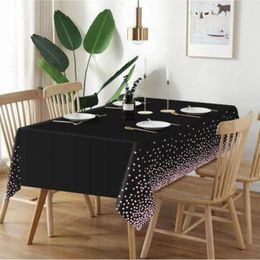 Table Cloth 3 Pcs 54x108 Inch Plastic Tablecloth Waterproof Oil Resistant Reusable Dot Pattern For Birthday Party Banquet Decor
