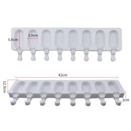 4/8 Cavity Food Grade Silicone Ice Cream Mould Homemade Fruit Juice Popsicle Moulds Ice Cube Maker DIY Dessert Tools Freezer Mould