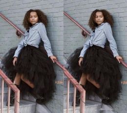 New Black Hilo SimpleTulle Skirt Design Ruffled Knee Length Tutu Tulle Skirts for Women Lovely Dresses Party Wear8205154