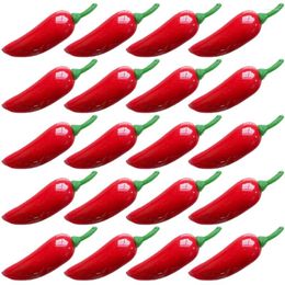 Decorative Flowers 100 Pcs Artificial Pepper Fake Red Foams Peppers Decorate Chilli Vegetable Decoration