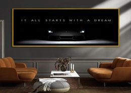 Home Decoration Success Quote Motivational Poster HD Car Inspirational Print Picture Wall Art Nordic Style Canvas Painting Decor2166250