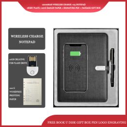 Notepads Multifunction wireless charging notebook U disk mobile power notebook business set gift customized