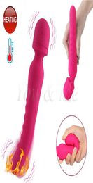 77 Speeds Powerful Intelligent Heating Vibrador Dual Motor Magic Wand AV Vibrator For Woman Adult Sex Toys For Couples Sex Shop Y5123845