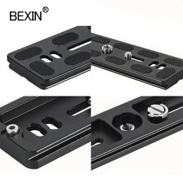 BEXIN Universal Aluminium Alloy Quick Release Plate Tripod Mount Adapter with 1/4 Screw for Benro Arca Swiss Ball head and camera