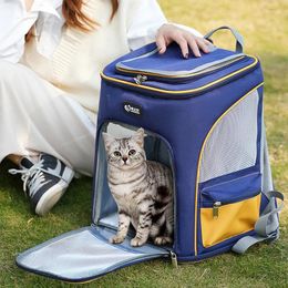 Cat Carriers Pet Carrier Mesh Backpack For Cats Small Dog Large Breathable Comfortable Foldable Portable Travel Outdoor Puppy