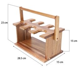 Bamboo Whiskey Glass Holder - Carrier and Drying Rack for Whisky Tasting Glassware bamboo cup holder