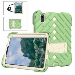 for iPad mini6 Protective A2567 A2568 A2569 Case Children Shockproof Silicone Soft Shell IPad Stand Protective Tablet PC Case