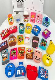 3D Cartoon Snacks Sweets Drink Chocolate Milky Tea Earphones Accessories Protective Cover for Apple Airpods 1 2 Pro 3 Case Headpho5449097