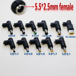 1Pcs DC 5.5X 2.5 female jack plug adapter Connectors to 4.0*1.7 4.5*3.0 5.0*1.0 5.5*1.7 6.0*1.4 6.3*3.0 7.4HP Tips power adaptor