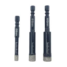 Dry Diamond Drill Bits Set for Granite Ceramic Marble Tile Stone Glass Hard Material Hex Shank Masonry Hole Saw Drill Bit 5-16mm