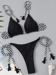 2023 Triangle String Bikini Women Sexy Brazilian Swimsuit Tie Side Thong Swimwear Female Bathing Swimming Suit Summer Beachwear