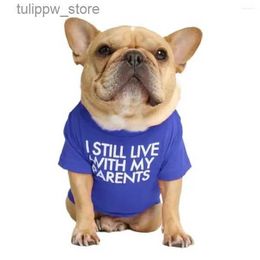 Dog Apparel Dog Apparel Soft Dogs Puppy T-shirt Fashion Breathable Letters Printed Pullover Cloth Summer Clothes L46