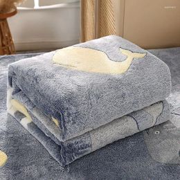 Blankets Autumn Winter Warm For Bed Sofa Soft Comfortable Fluffy Fleece Blanket Cartoon Fruit Animal Bedspreads Kids