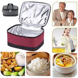 Dinnerware USB Constant Temperature Heating Bag Mini Heated Electric Lunch Box Outdoor Bento Insulation Pouch For Travel Camping