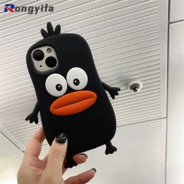 3D Duck Case For Honour X6A X9A X6 X8 X50 90 Lite X50i X5 Plus X7A X8A X40i Nova 11i Y91 Magic 5 Pro Lite Cute Duck Soft Cover