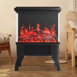 Nordic Electric Fireplaces Villa Simulated Flame Rapid Heating Heater Indoor Living Room Heating Fireplace Decorative Cabinet