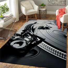 Carpets Record Player Rug 3D All Over Printed Carpet Mat Living Room Flannel Bedroom Non-slip Floor 01