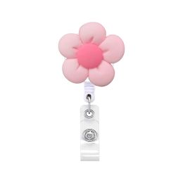 New Flower Retractable Nurse Chest Badge Reel Clip Holder Students Doctor Work ID Card Holder Keychain Accessories Jewellery Gifts