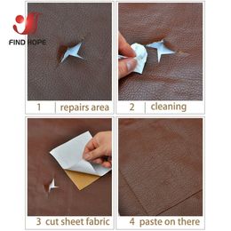 PU Leather Self-adhesive Fabric Repair Patch Back Sticker For Sofa Bag DIY Craft Waterproof A5 Sheet