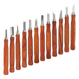 New 12pcs Wood Carving Chisels Tools Wood Carving for Woodworking Engraving Olive Carving Knife Handmade Hand Tool Set